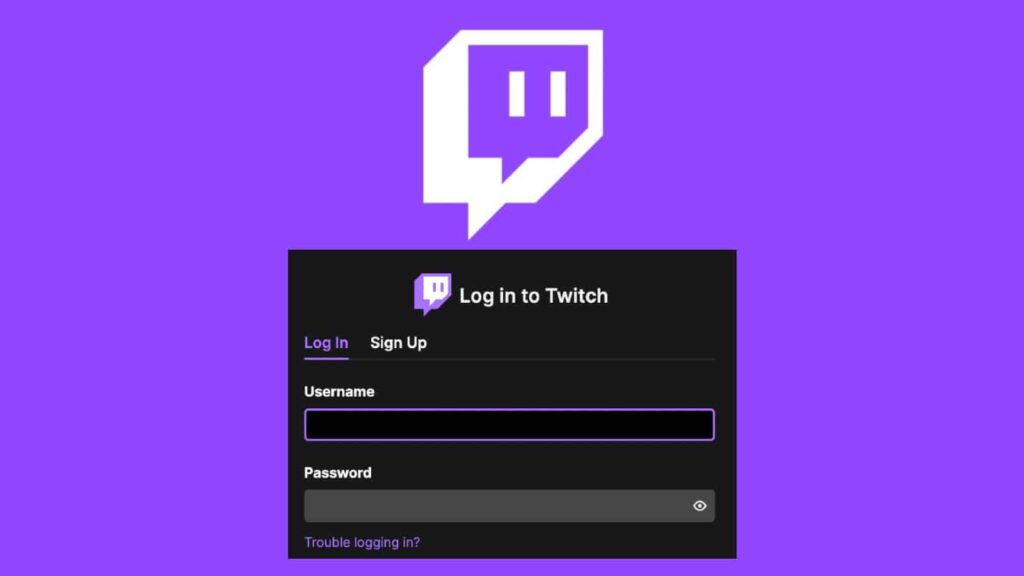 Log in to Twitch